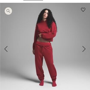 SKIMS Burgundy Jogger Pants